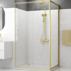 Galedo Paroi de douche fixe 80 x 200 cm, doré brossé, Factory* Paroi De Douche
