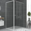 Galedo Paroi de douche fixe blanc Spot transparent 90cm* Paroi De Douche