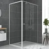 Galedo Paroi de douche fixe blanc Spot transparente 80cm* Paroi De Douche