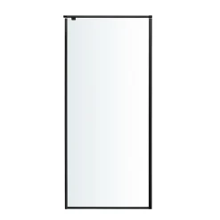 GoodHome Paroi de douche fixe Ezili transparente profilé noir 90 cm
