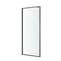 GoodHome Paroi de douche fixe Ezili transparente profilé noir 90 cm
