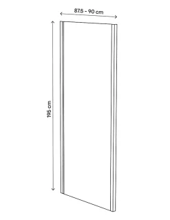 GoodHome Paroi de douche fixe Naya transparente 90 cm