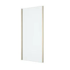 GoodHome Paroi de douche fixe l.90 x 195 cm, profilés alu finition doré brossé, Ledava* Paroi De Douche