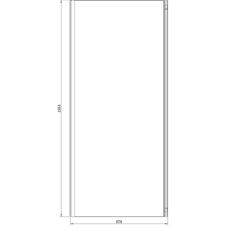 GoodHome Paroi de douche fixe l.90 x H.195 cm, verre transparent, profilés alu noir, Ledava