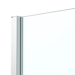 GoodHome Paroi de douche fixe l.80 x H.195 cm, bandes miroir, profilés alu chrome, Ledava