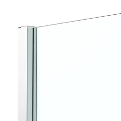 GoodHome Paroi de douche fixe l.80 x H.195 cm, verre transparent, profilés alu chrome, Ledava