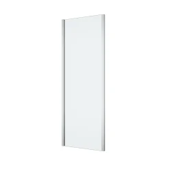GoodHome Paroi de douche fixe l.70 x H.195 cm, verre transparent, profilés alu chrome, Ledava