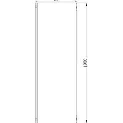GoodHome Paroi de douche fixe l.70 x H.195 cm, verre transparent, profilés alu chrome, Ledava