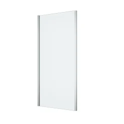 GoodHome Paroi de douche fixe l.90 x H.195 cm, verre transparent, profilés alu chrome, Ledava