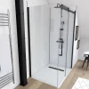 Galedo Paroi de douche fixe noir Rolling transparente 80cm* Paroi De Douche
