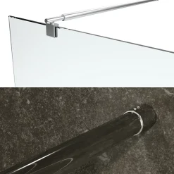 Saniverre Paroi de douche Italienne ROMA H.200 x 110 cm verre 10 mm opaque -