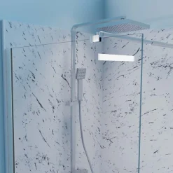 Cuisibane Paroi de douche italienne 100+40 x 200cm CALYPSO verre 8 mm avec volet pivotant* Paroi De Douche