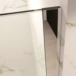 Saniverre Paroi de douche Italienne ROMA H.200 x 140 cm verre 10 mm centre-opaque -