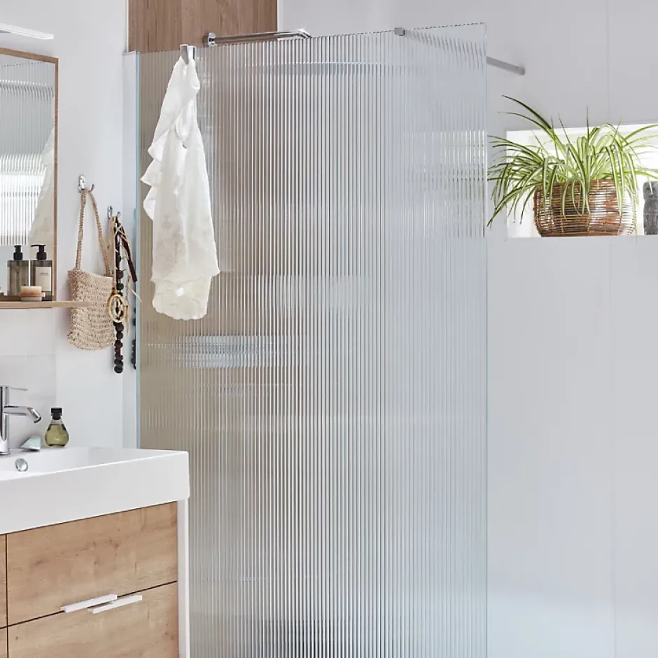 Paroi de douche JACOB DELAFON Contra flute 100cm + kit profilé Chromé