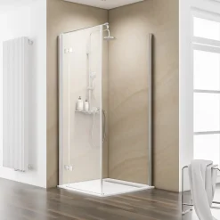 Schulte Paroi de douche latérale pour porte battante l.90xH.200cm, verre transparent anticalcaire 6mm, profilé chromé, MasterClass* Paroi De Douche