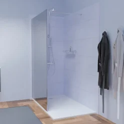 Cuisibane Paroi de douche miroir 120 cm MAORA - Verre 8 mm anticalcaire* Paroi De Douche