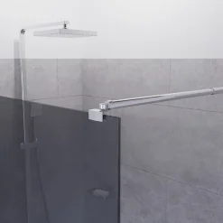Cuisibane Paroi de douche miroir effet fumé 100 cm PSYCHE - Verre 8 mm securit