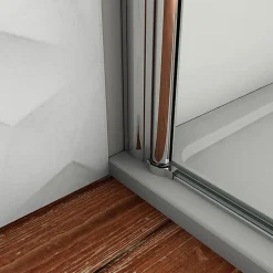 AICA Sanitaire Paroi de Douche Pivotante - 6 mm Verre Anticalcaire - 66 x197 cm - installer réversible - alu Chrome