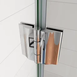 AICA Sanitaire Paroi de Douche Pivotante - 8 mm Verre Anticalcaire - 80 x190 cm avec Porte-Serviette Intégré - alu Chrome