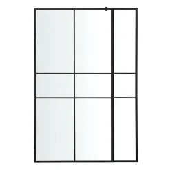 Paroi de douche walk in et volet verre transparent profilé noir 90 + 28 cm, GoodHome Ahti* Paroi De Douche