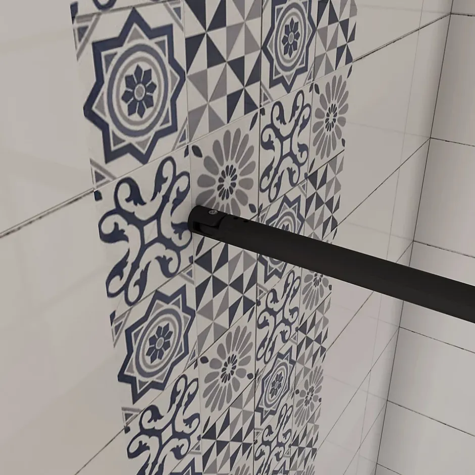paroi de douche 120x200cm,Paroi douche italienne industrielle,avec une barre de fixation extensible ronde,Conception et intimité* Paroi De Douche