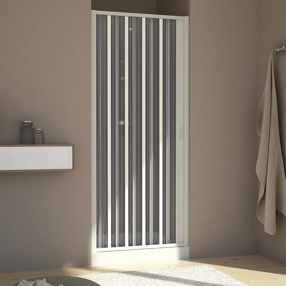 Forte Paroi douche 100 CM H185 en Plastique pvc modèle Aura avec l'ouverture latérale