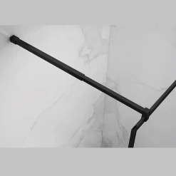 Paroi douche Italienne LUCIA noir 90 x 200 cm, verre 8mm, transparent anticalcaire - Saniverre