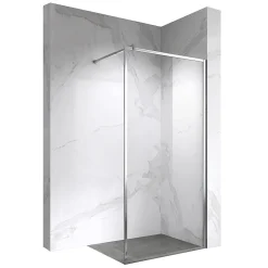 Paroi douche Italienne LUCIA 140 x 200 cm, verre 8mm, transparent, anticalcaire - Saniverre