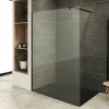 Paroi douche Italienne ROMA-BLACK 160 x 200 cm verre 10 mm transparent, noir, Saniverre* Paroi De Douche