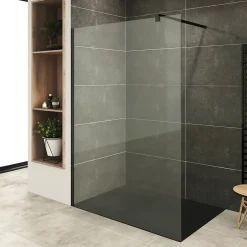 Paroi douche Italienne ROMA-BLACK 160 x 200 cm verre 10 mm transparent, noir, Saniverre* Paroi De Douche