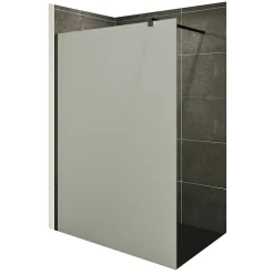 Paroi douche Italienne ROMA-BLACK 130 x 200 cm verre 10 mm opaque, noir, Saniverre* Paroi De Douche