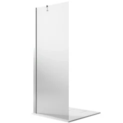 Idralite Paroi douche Walk In 86CM H190 Verre Transparent avec Traitement Anticalcaire mod. Flip* Paroi De Douche