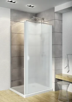 Schulte Paroi latérale fixe pour porte de douche pivotante I.80xH.180cm, verre transparent 5mm, profilé blanc, Sunny