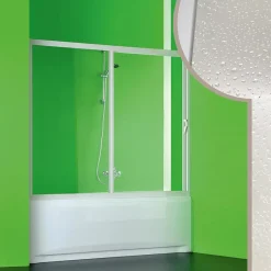 Forte Paroi Pare-Baignoire 150 CM en acrylique mod. Plutone avec ouverture laterale* Pare-Baignoire