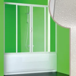 Forte Paroi Pare-Baignoire 220 CM en acrylique mod. Plutone 2 avec ouverture centrale