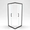 Aurlane Parois de douche coulissantes esprit Indus (90x90 cm - Noir)