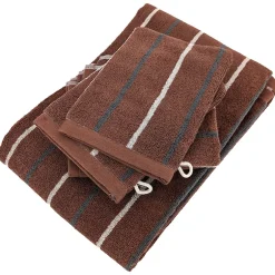 Linnea Parure de bain 5 pièces BOLD éponge en 100% marron Terracotta