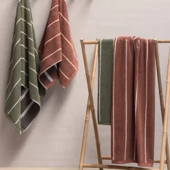Linnea Parure de bain 5 pièces BOLD éponge en 100% marron Terracotta
