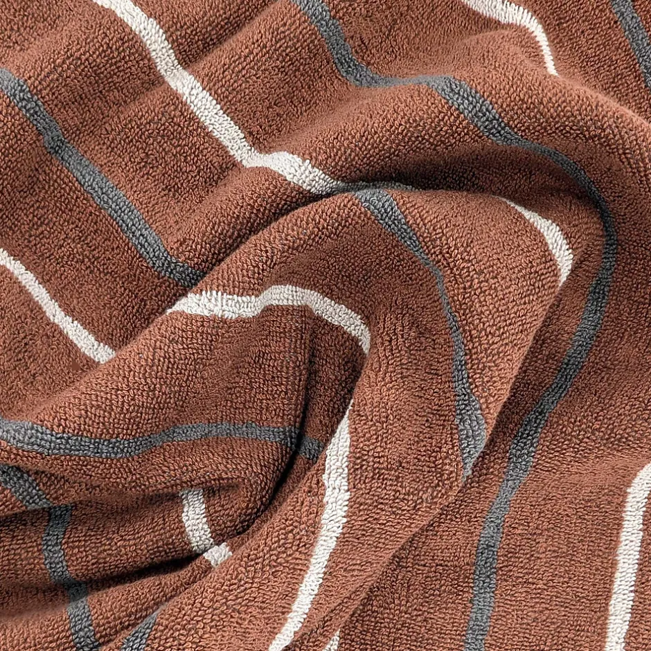 Linnea Parure de bain 5 pièces BOLD éponge en 100% marron Terracotta