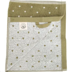 Linnea Parure de bain 7 pièces collection EFFICIENT DOTS vert olive* Serviette De Bain
