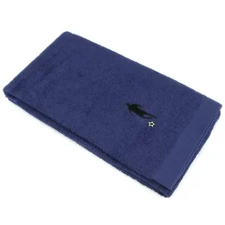Linnea Parure de bain 8 pièces coton 550g/m2 PURE FOOTBALL Bleu Marine