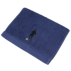 Linnea Parure de bain 8 pièces coton 550g/m2 PURE FOOTBALL Bleu Marine