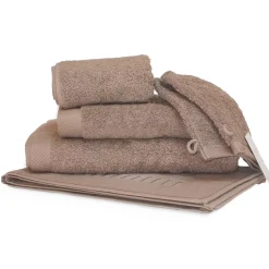 Linnea Parure de bain 6 pièces PURE Taupe 550g/m2
