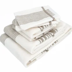 Linnea Parure de bain 6 pièces RIBBON beige* Serviette De Bain