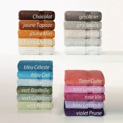 Linnea Parure de bain 5 pièces ROYAL CRESENT Rose Vin 650g/m2* Serviette De Bain
