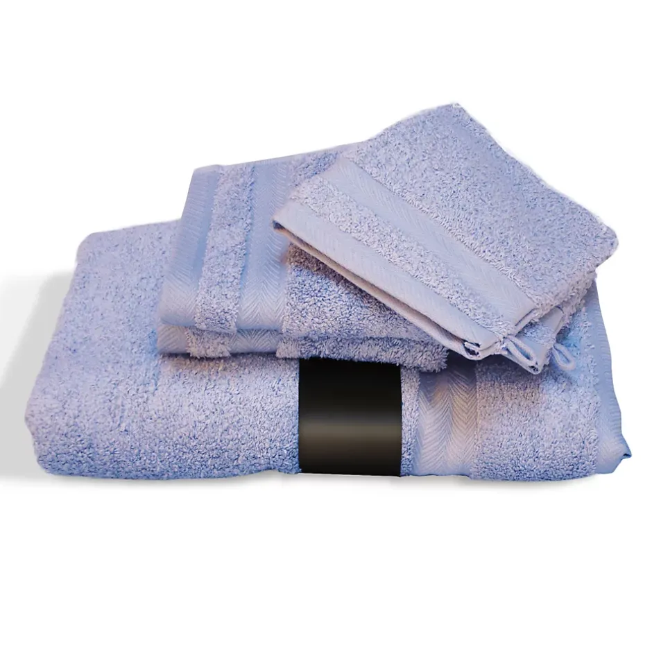 Linnea Parure de bain 5 pièces ROYAL CRESENT Bleu Lavande 650g/m2* Serviette De Bain