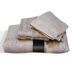 Linnea Parure de bain 5 pièces ROYAL CRESENT Gris Craie 650g/m2* Serviette De Bain