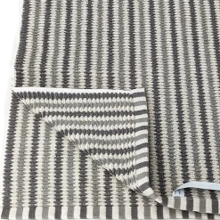 Linnea Parure de bain à rayures pur coton collection BREEZE 4 pièces gris* Serviette De Bain