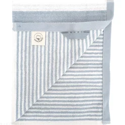 Linnea Parure de bain coton collection EFFICIENCE STRIPES 7 pièces bleu capri