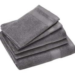 Linnea Parure de bain coton 550g/m2 NAÏA par lot de 5 gris Ardoise